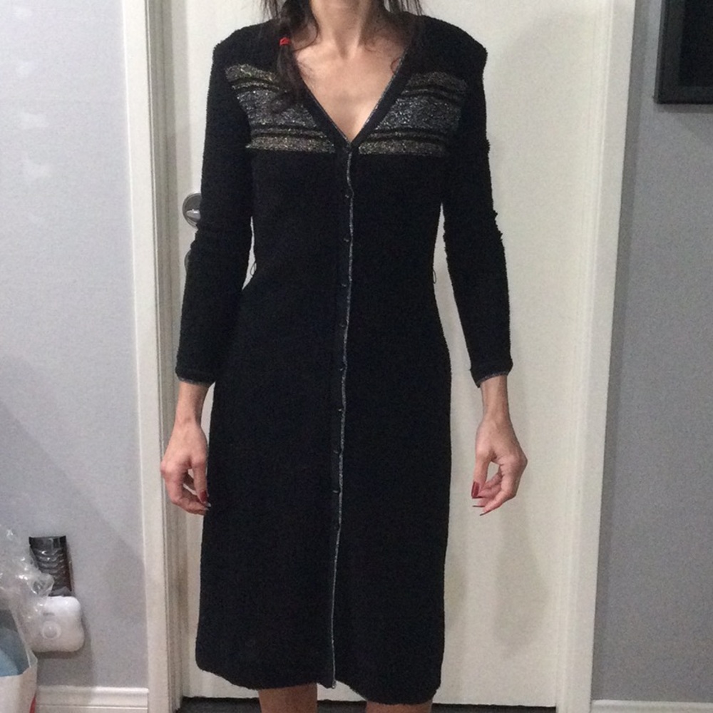 Sue Brett Black Knit Dress Size 5-6